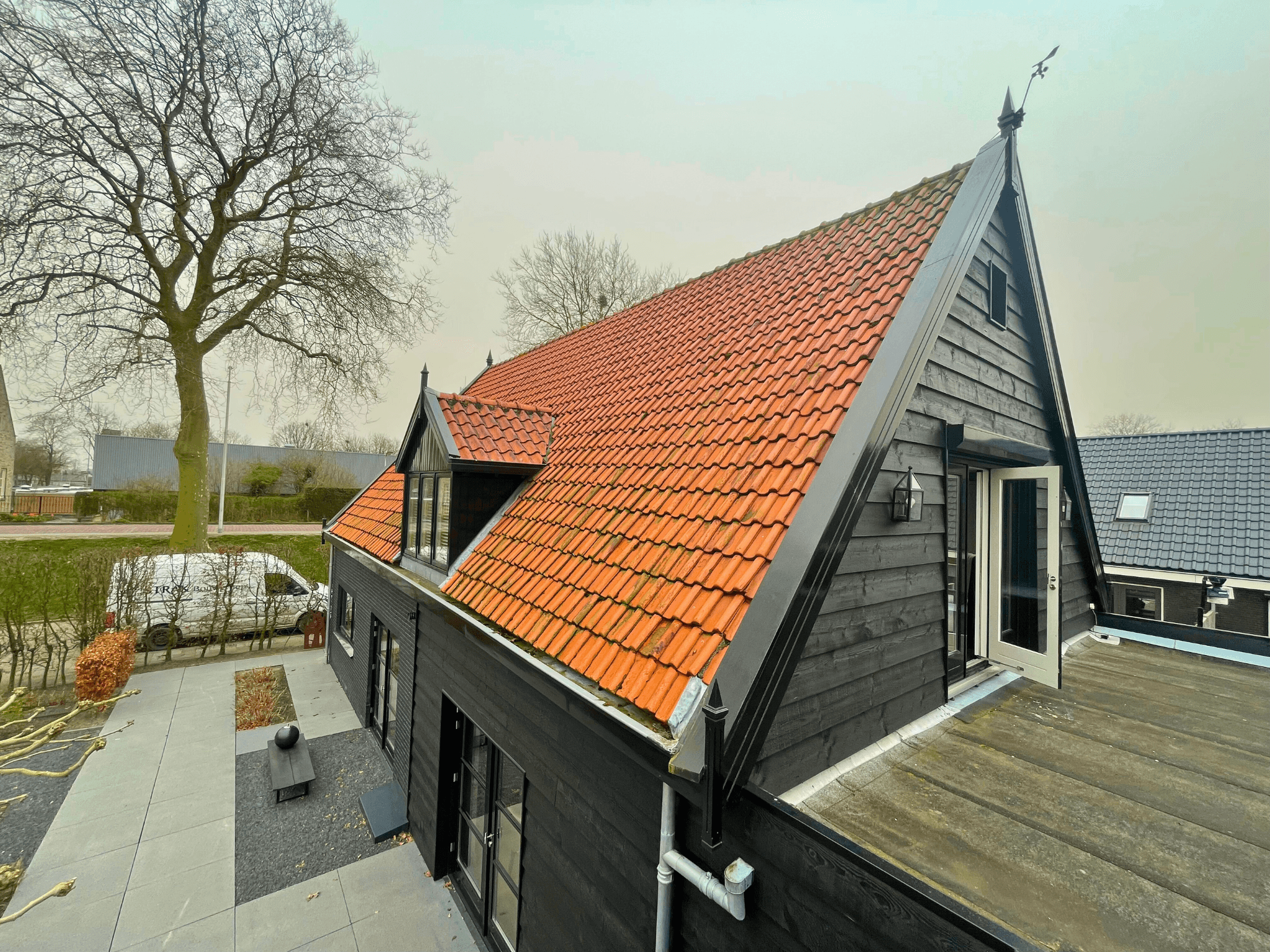 Het originele dak van de woning in 's-Gravendeel